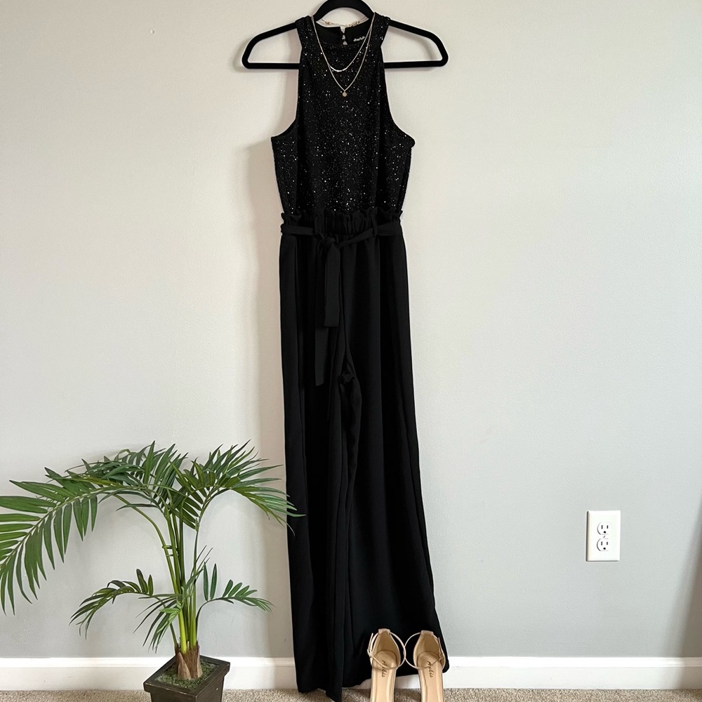 CHARLOTTE RUSSE Formal Jumpsuit in Black